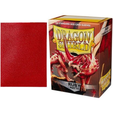 Dragon Shield Standard Sleeves Matte Ruby (100 Sleeves)