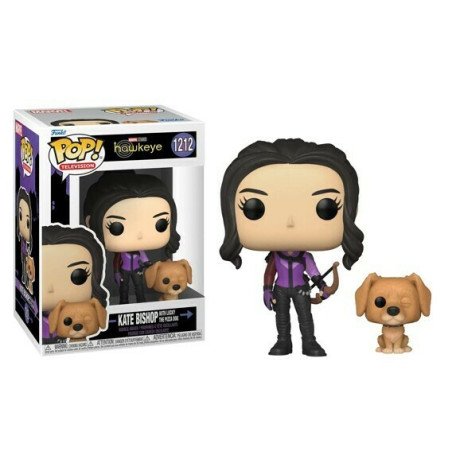 Hawkeye POP! Kate Bishop with Lucky the pizza dog