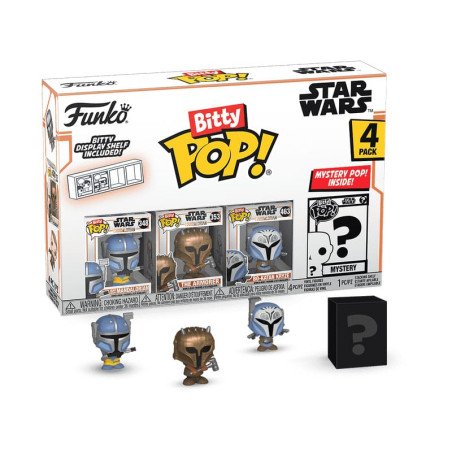 Star Wars: Mandalorian Pack de 4 Figuras Bitty POP! Vinyl Heavy Mandalorian 2,5 cm