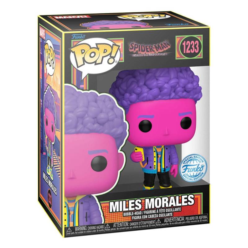 Spider-Man: Across the Spider-Verse POP! Marvel Vinyl Figura Miles Morales(BLKLT) Exclusive Edition 1233 Spider-Man: Across the Spider-Verse POP! Marvel Vinyl Figura Miles Morales(BLKLT) Exclusive Edition 1233