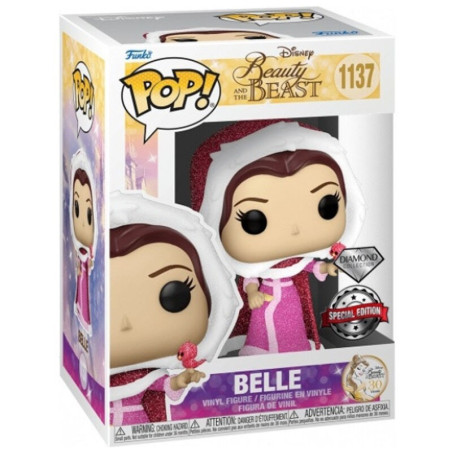 La bella y la bestia Figura POP! Movies Vinyl Winter Belle Diamond Collection