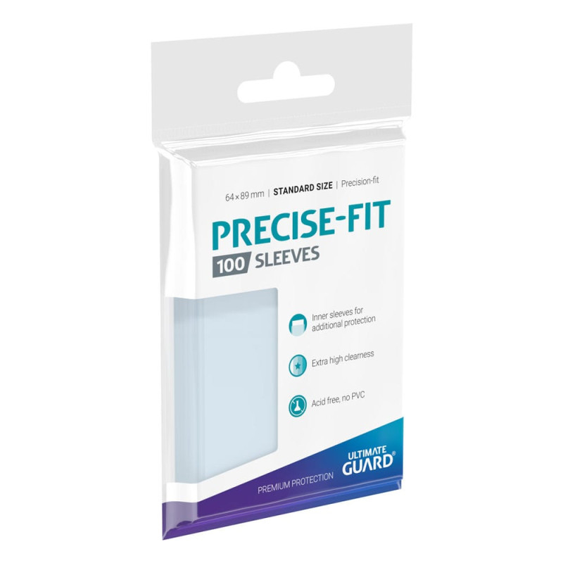 Ultimate Guard Precise-Fit Sleeves Card Sleeves Standard Size Transparent (100) Ultimate Guard Precise-Fit Sleeves Card Sleeves Standard Size Transparent (100)