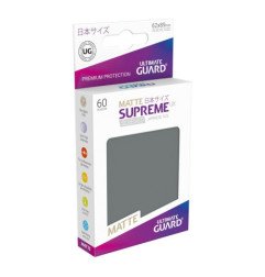 Ultimate Guard Supreme UX Sleeves Fundas de Cartas Tamaño Japonés Gris Oscuro Mate (60)