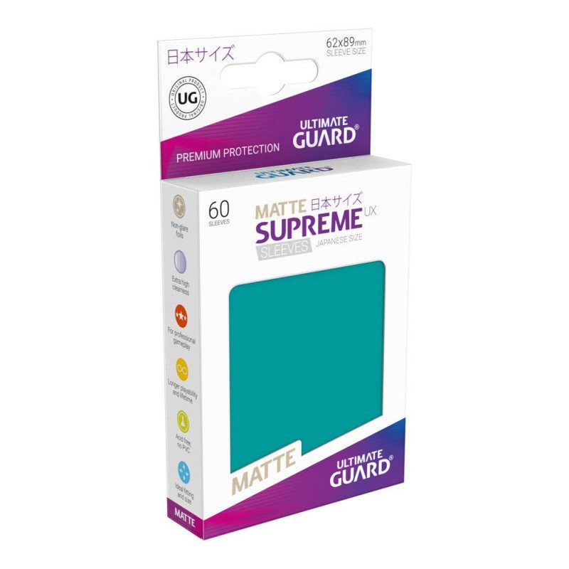 Ultimate Guard Supreme UX Sleeves Fundas de Cartas Tamaño Japonés Gasolina Azul Mate (60)