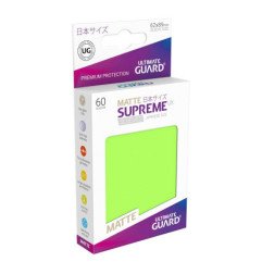 Ultimate Guard Supreme UX Sleeves Fundas de Cartas Tamaño Japonés Verde Claro Mate (60)