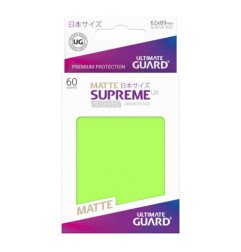 Ultimate Guard Supreme UX Sleeves Fundas de Cartas Tamaño Japonés Verde Claro Mate (60)