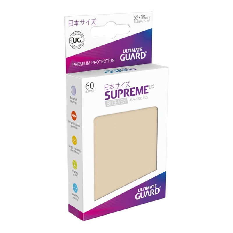 Ultimate Guard Supreme UX Sleeves Fundas de Cartas Tamaño Japonés Beige (60)