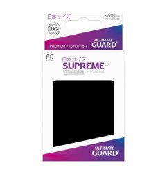 Ultimate Guard Supreme UX Sleeves Fundas de Cartas Tamaño Japonés Negro (60)