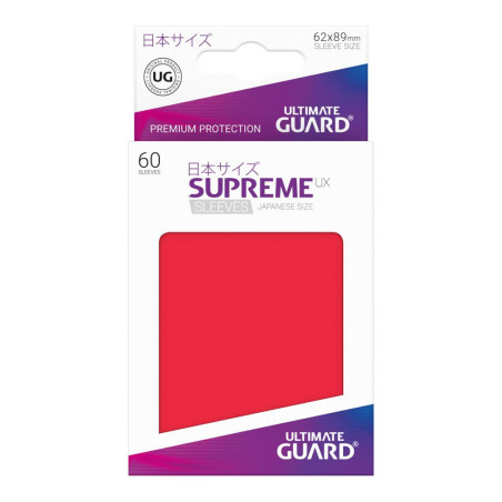 Ultimate Guard Supreme UX Sleeves Fundas de Cartas Tamaño Japonés Rojo (60)