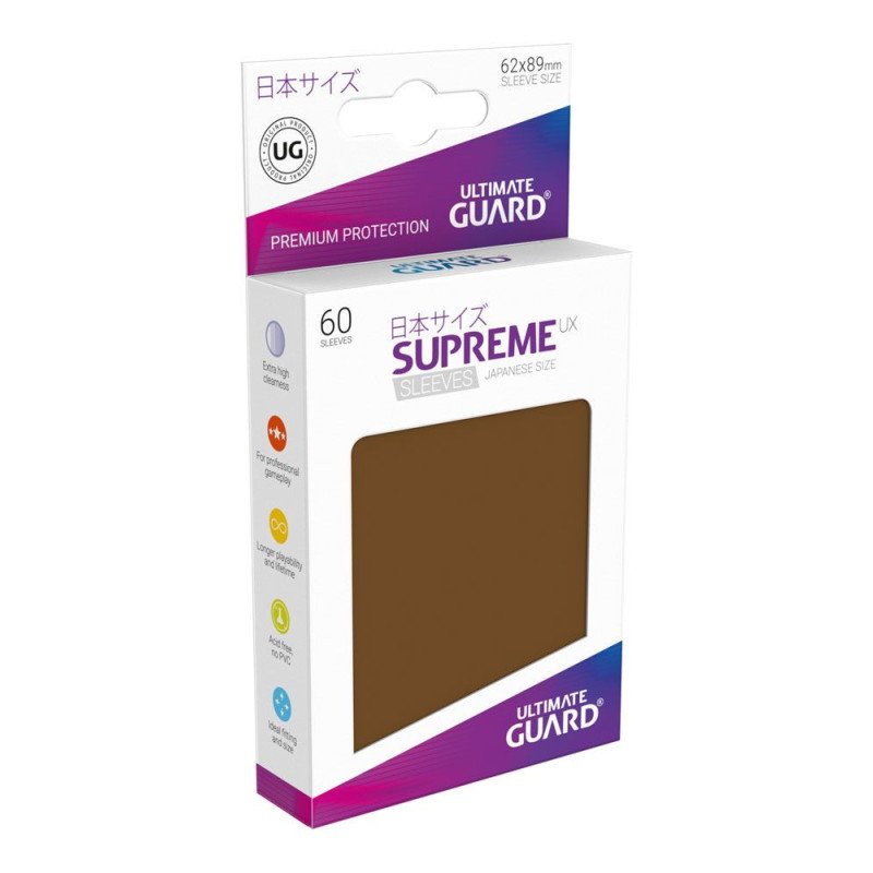 Ultimate Guard Supreme UX Sleeves Fundas de Cartas Tamaño Japonés Marrón (60)