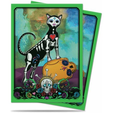 Ultra Pro Dia De Los Muertos "Cat" Fundas protectoras de tamaño estándar (50)