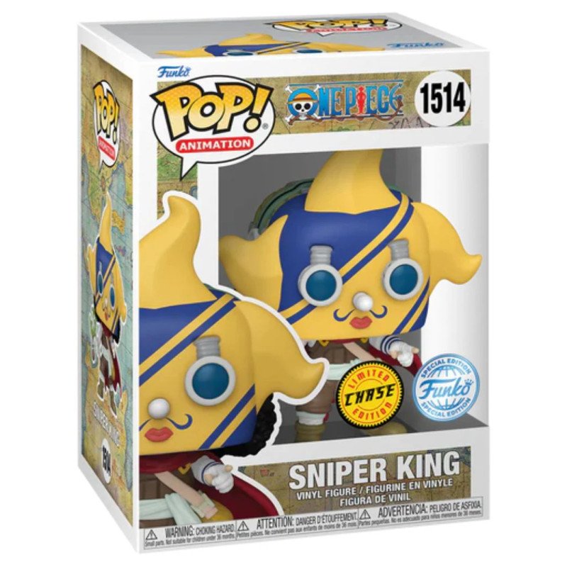 One Piece POP! Animation Vinyl Figuren OP Sniper King 1514 CHASE