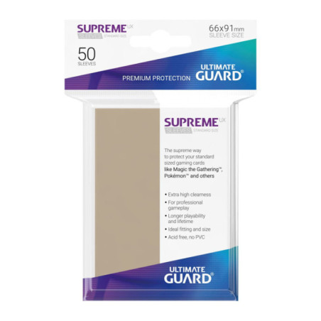 Ultimate Guard Supreme UX Sleeves Fundas de Cartas Tamaño Estándar Beige (50)