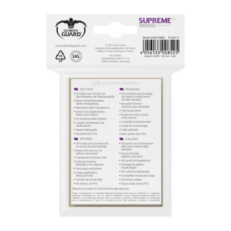 Ultimate Guard Supreme UX Sleeves Fundas de Cartas Tamaño Estándar Beige (50)