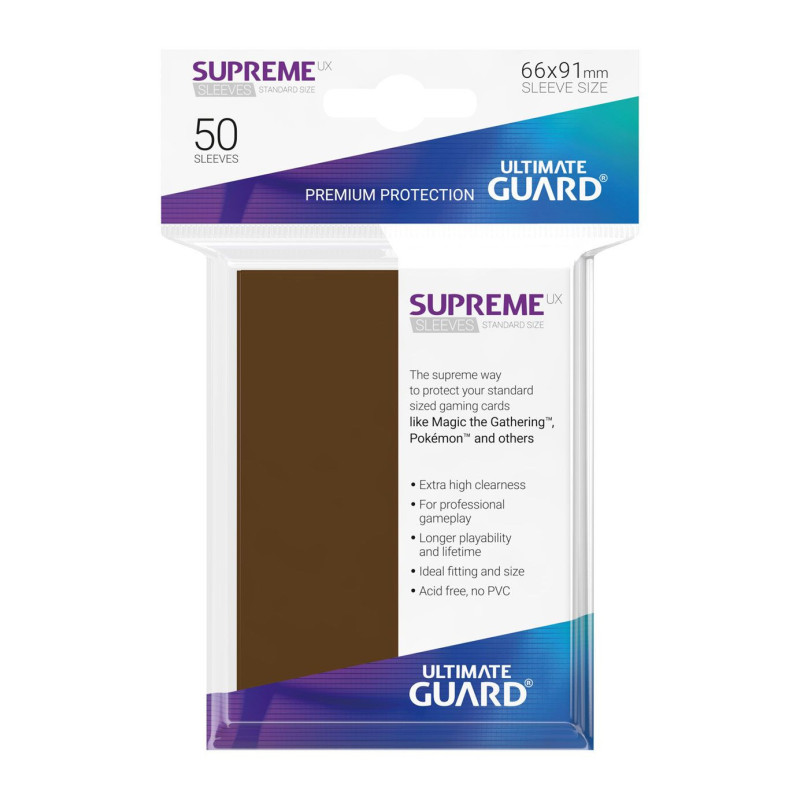 Ultimate Guard Supreme Sleeves Fundas de Cartas Tamaño Estándar Marrón (50) Ultimate Guard Supreme Sleeves Fundas de Cartas Tamaño Estándar Marrón (50)