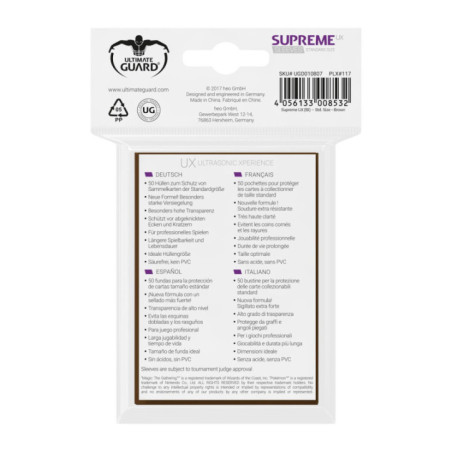 Ultimate Guard Supreme Sleeves Fundas de Cartas Tamaño Estándar Marrón (50)