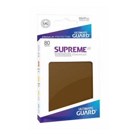 Ultimate Guard Supreme Sleeves Fundas de Cartas Tamaño Estándar Marrón (80)