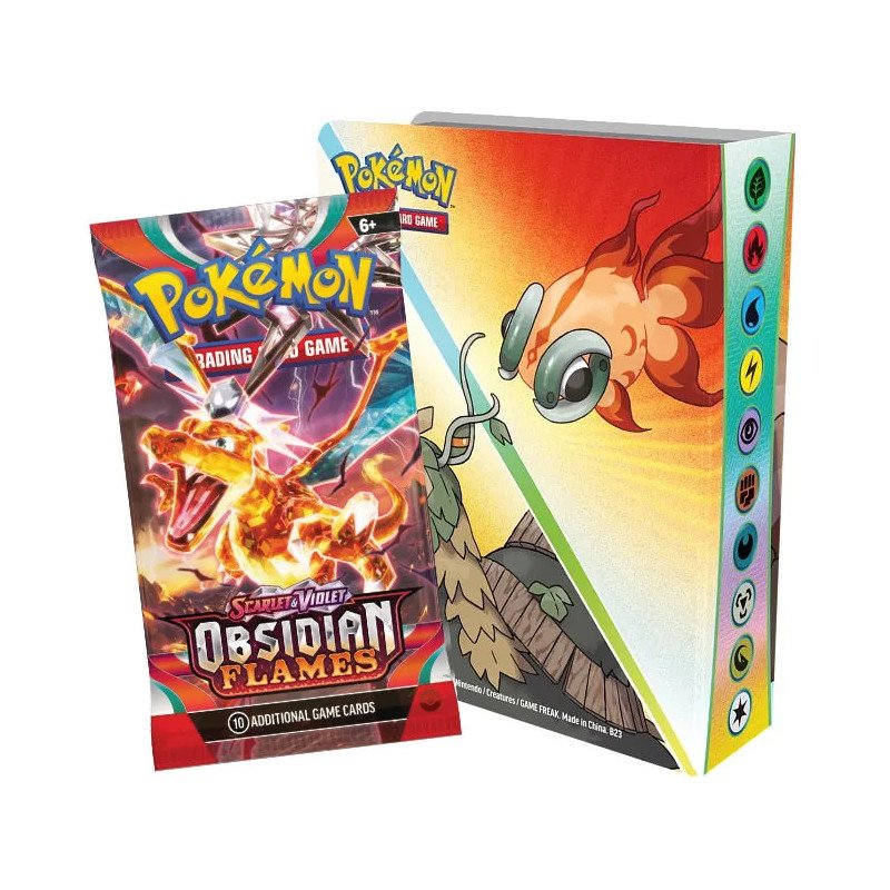 [ENGLISH] Pokémon Collectors Mini Portfolio Card Album + 1 Booster Pack Obsidian Flames