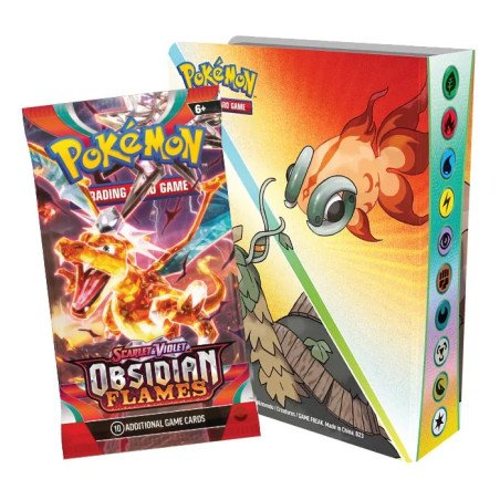 [ENGLISH] Pokémon Collectors Mini Portfolio Card Album + 1 Booster Pack Obsidian Flames