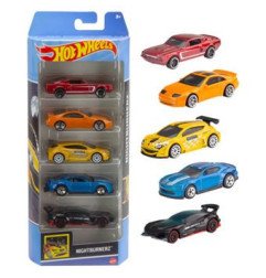 Pack De 5 Vehiculos Hot Wheels 1806 Mattel