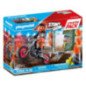 Starter Pack Moto Pared Fuego Stunt Show 71256 Playmobil