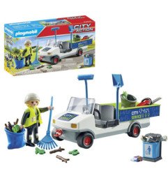 Limpieza Urbana Con Coche Eléctrico 71433 Playmobil