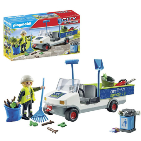 Limpieza Urbana Con Coche Eléctrico 71433 Playmobil