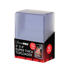 Ultimate Pro Toploader - 3" x 4" Super Thick 130PT (10 pieces)