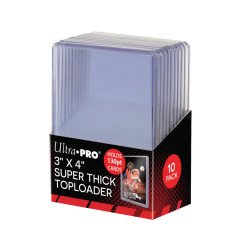 Ultimate Pro Toploader - 3" x 4" Super Thick 130PT (10 Unidades)