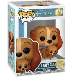 La dama y el vagabundo Figura POP! Disney Vinyl Lady con cachorro