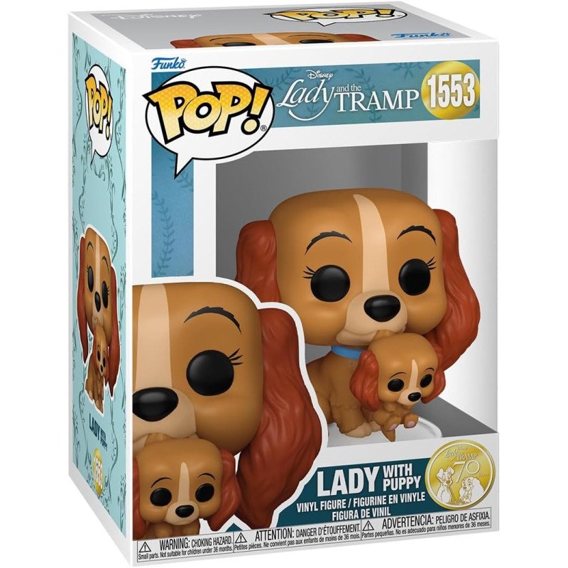 La dama y el vagabundo Figura POP! Disney Vinyl Lady con cachorro 1553