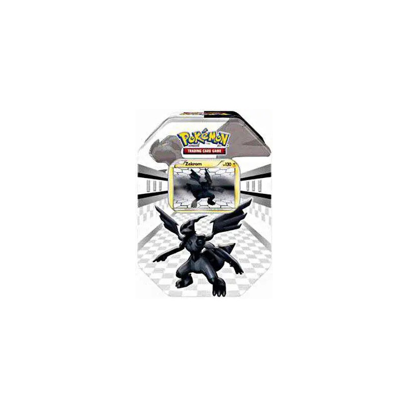 [ESPAÑOL] Pokémon TCG Nuevas Leyendas Zekrom en lata de blanco y negro