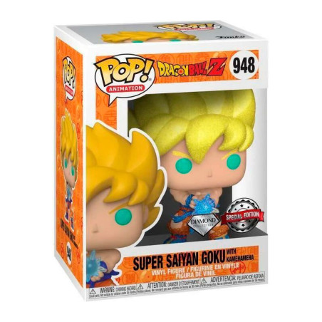 Dragon Ball Z POP! Animation Vinyl Figuren Super Saiayan Goku with Kamehameha Exclusive Diamant Version